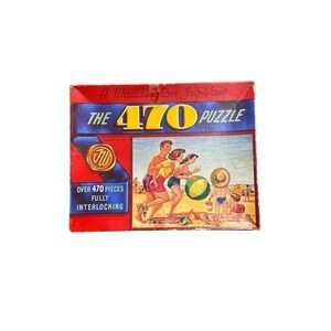 Vintage Waddington The 470 Puzzle No. 118 Beach Scene 470+ Piece Jigsaw